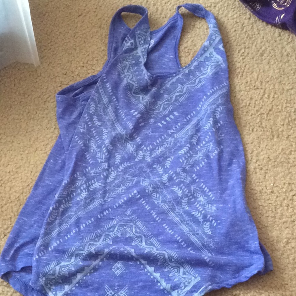 Blue Relaxed Road Trip Tank